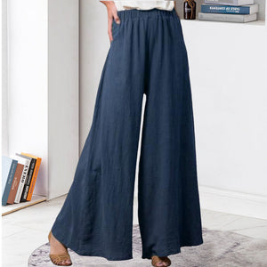 Plus Size Cotton&Linen Wide Leg Pants