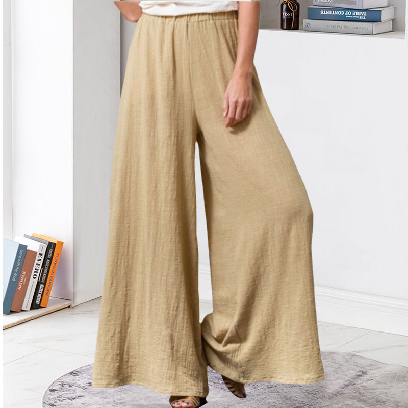 Plus Size Cotton&Linen Wide Leg Pants