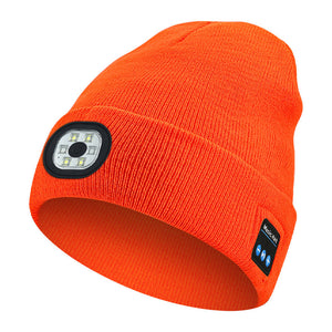 Bluetooth Beanie with LED Light & Removable Speakers