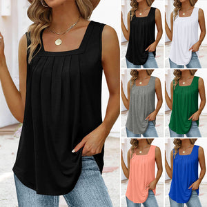 Square Neck Sleeveless Tank Top