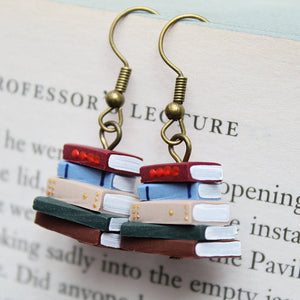 Stack of Books Earrings