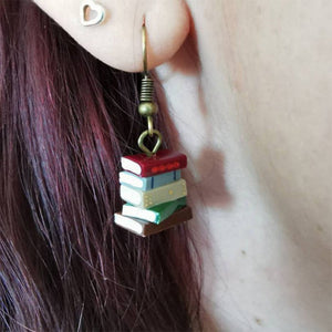 Stack of Books Earrings