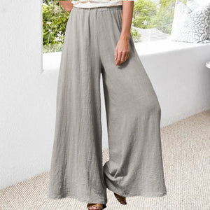 Plus Size Cotton&Linen Wide Leg Pants