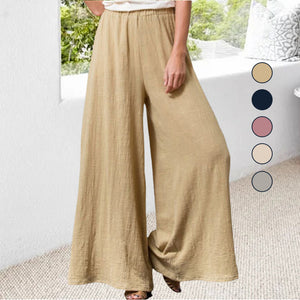 Plus Size Cotton&Linen Wide Leg Pants