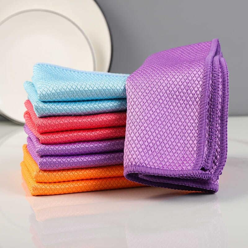 Fish Scale Microfiber Polishing Cleaning Cloth (5 Pcs)