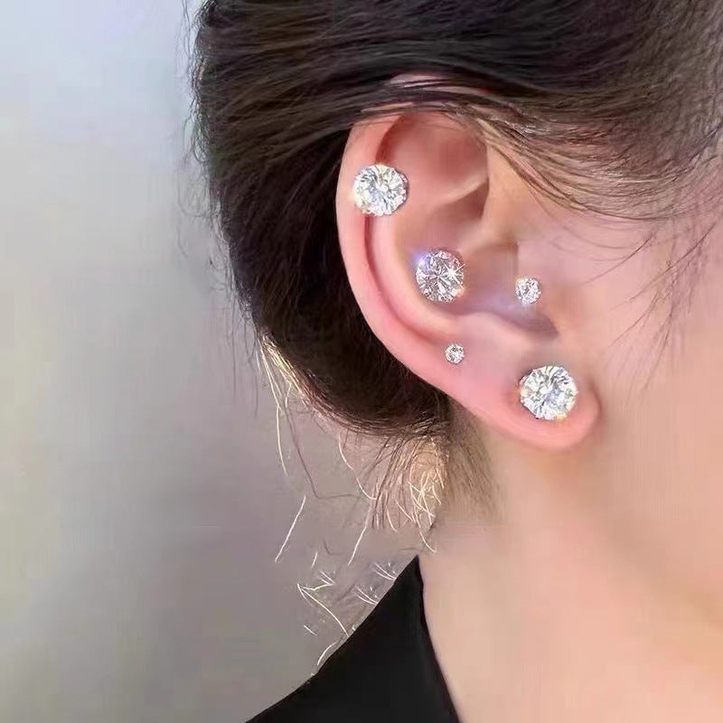 Magnetic Zircon Stud Ear Clip