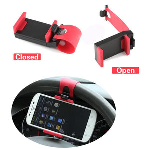 Hirundo Car Steering Universal Mount Phone Holder Stand